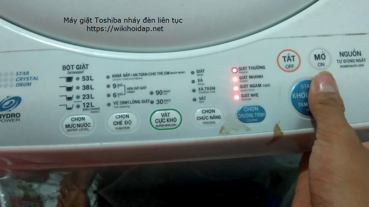 Máy Giặt Toshiba Nháy Đèn Liên Tục Báo Lỗi ?Xem Nguyên ...